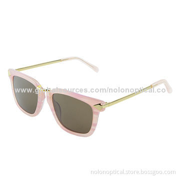 Latest fashion rhinestone decorated sunglasses for women in pink pattern